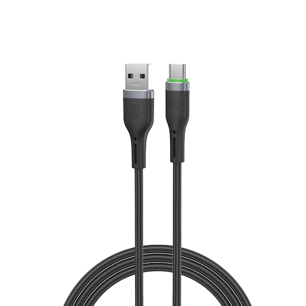 [RNZ-TA127888] Wiwu Wi-C067 Orginlink Serisi LED Göstergeli USB-A to Type-C Hızlı Şarj Özellikli Data ve Şarj Kablosu 1M
