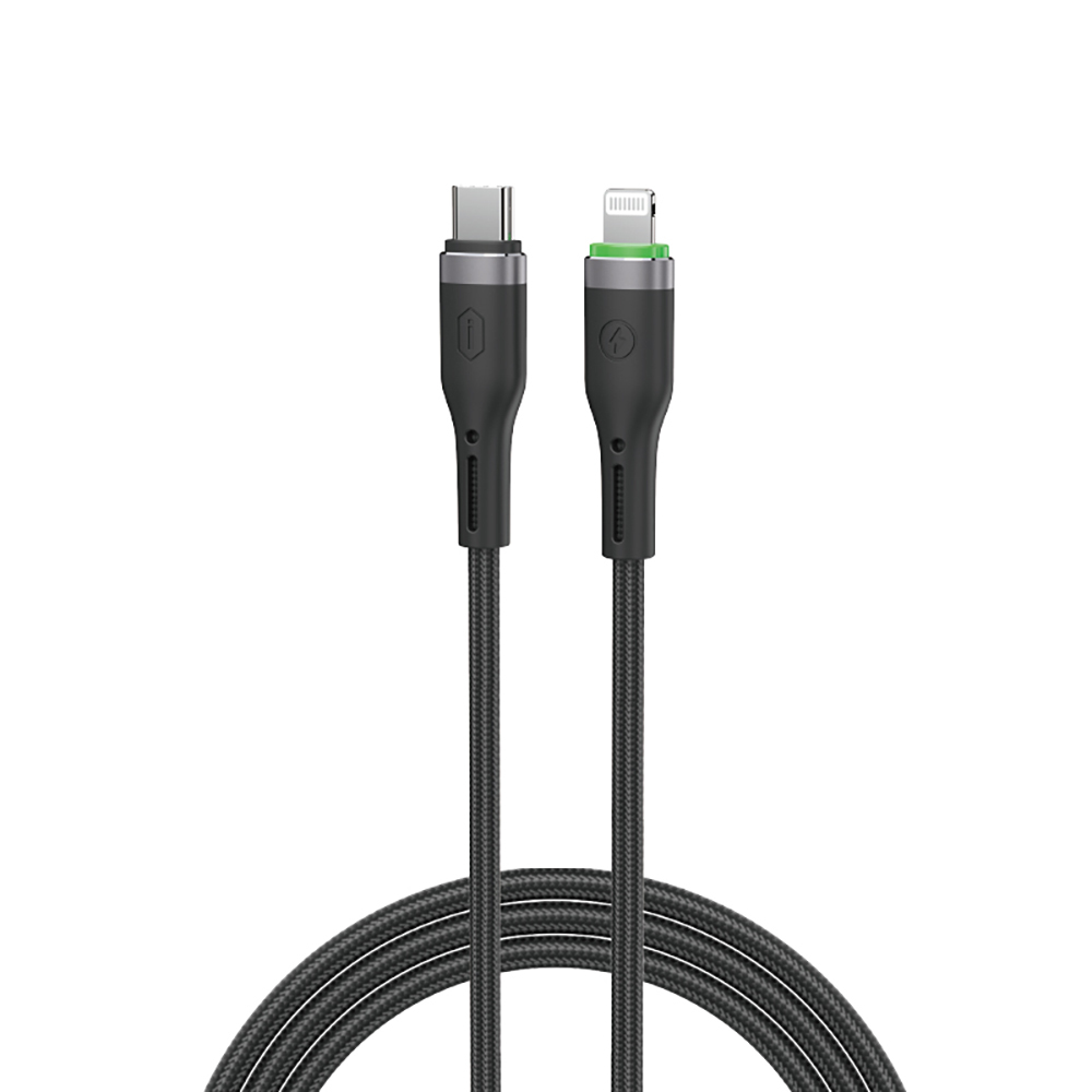 [RNZ-TA127891] Wiwu Wi-C070 Orginlink Serisi LED Göstergeli Type-C to Lightning Hızlı Şarj Özellikli PD Data ve Şarj Kablosu 27W 1M