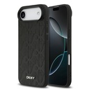 Apple iPhone 17 Air Uyumlu Kılıf DKNY Orjinal Lisanslı M-safe Şarj Özellikli 3D Yazılı Grid Pattern Kapak