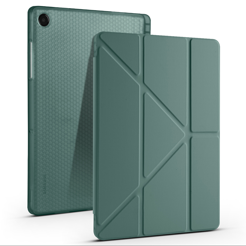 Samsung Galaxy Tab A11 Plus Uyumlu Kılıf Zore Tri Folding Kalem Bölmeli Standlı Kılıf