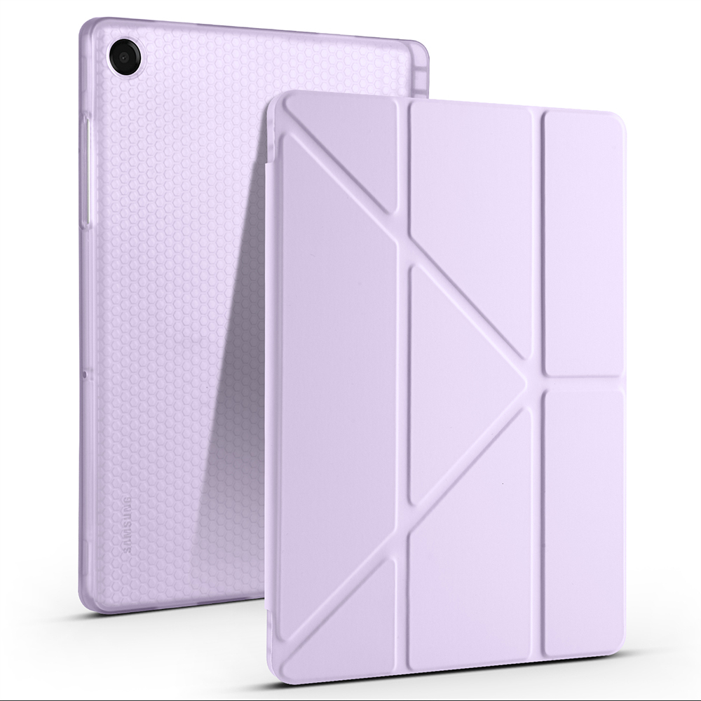 Samsung Galaxy Tab A11 Plus Uyumlu Kılıf Zore Tri Folding Kalem Bölmeli Standlı Kılıf