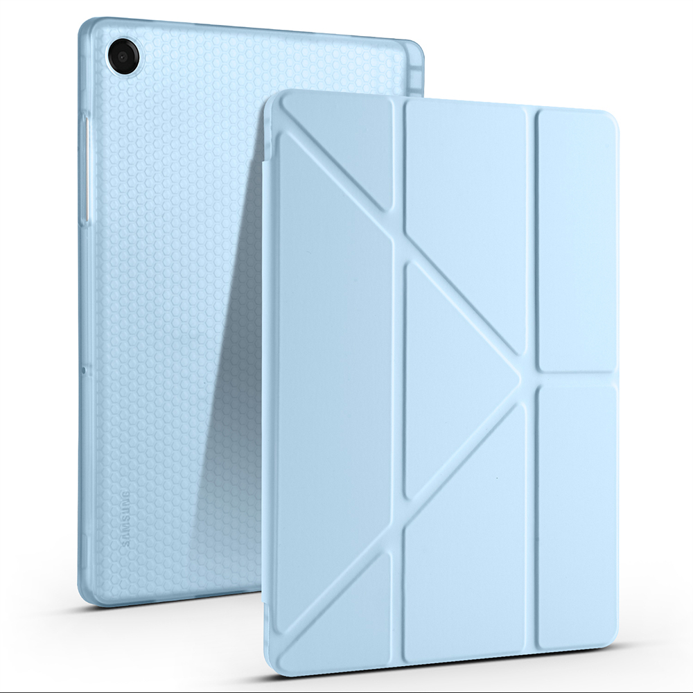 Samsung Galaxy Tab A11 Plus Uyumlu Kılıf Zore Tri Folding Kalem Bölmeli Standlı Kılıf