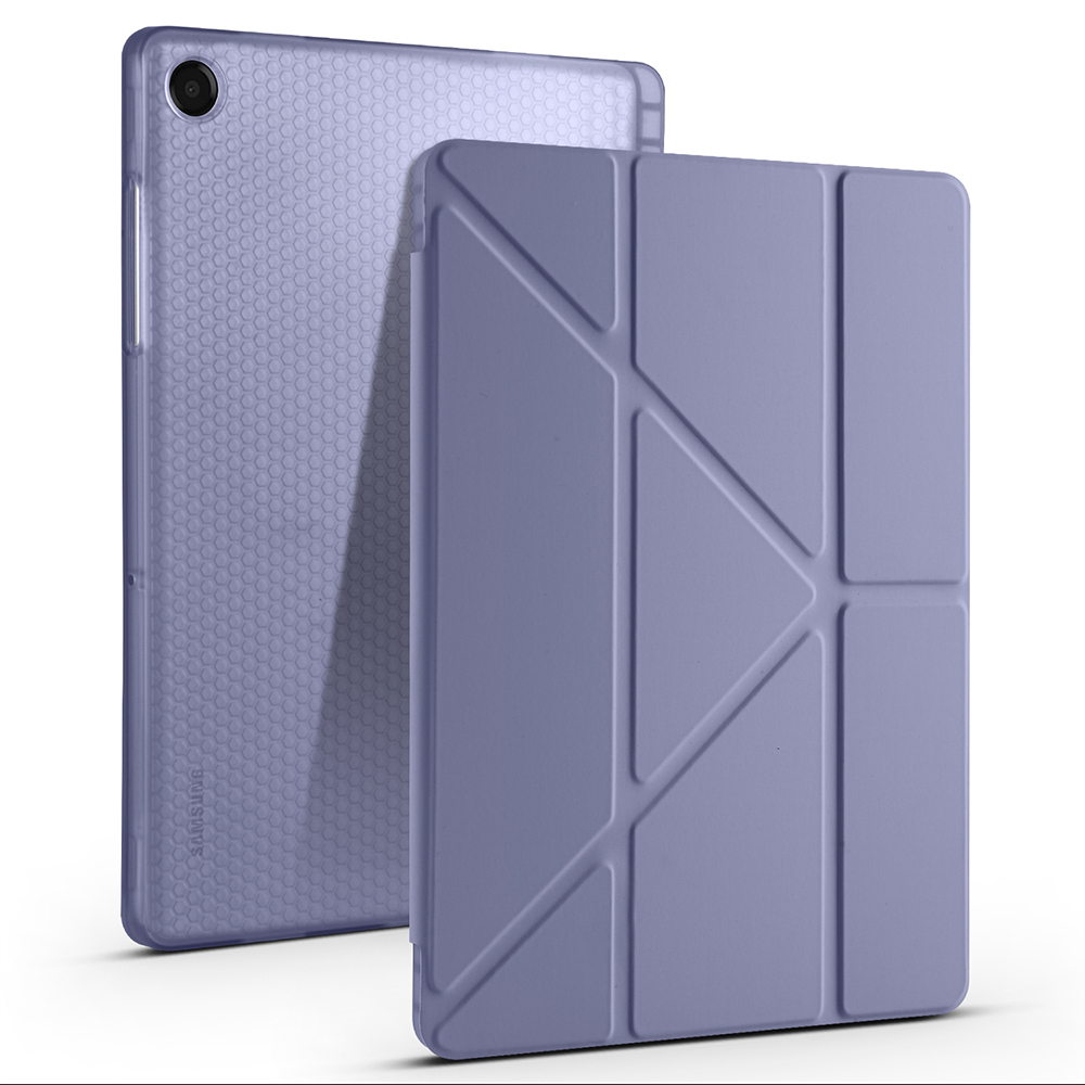 Samsung Galaxy Tab A11 Plus Uyumlu Kılıf Zore Tri Folding Kalem Bölmeli Standlı Kılıf