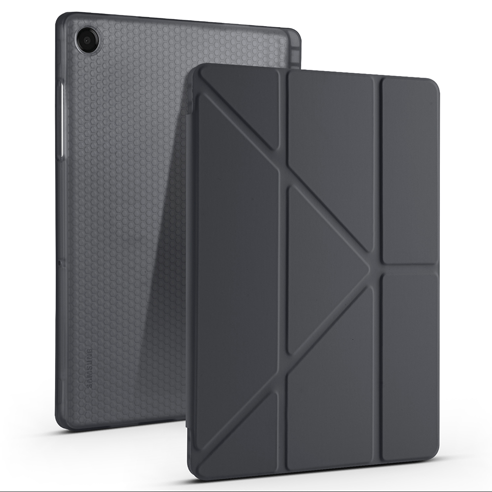 Samsung Galaxy Tab A11 Plus Uyumlu Kılıf Zore Tri Folding Kalem Bölmeli Standlı Kılıf
