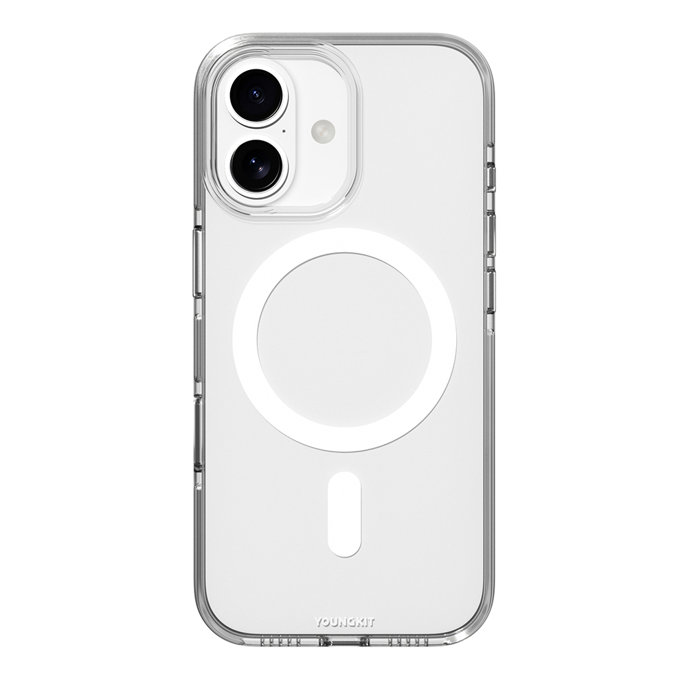 Apple iPhone 17 Uyumlu Kılıf M-safe Şarj Özellikli Şeffaf Youngkit Crystal Shield Serisi Kapak