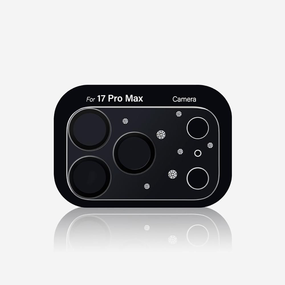 Apple iPhone 17 Pro Uyumlu Pynana Diamond Sky Serisi Taşlı Kamera Lens Koruyucu