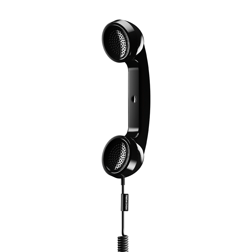 [RNZ-TA129213] Native Union POP Phone Type-C Portlu Retro Telefon Ahizesi (Siyah)