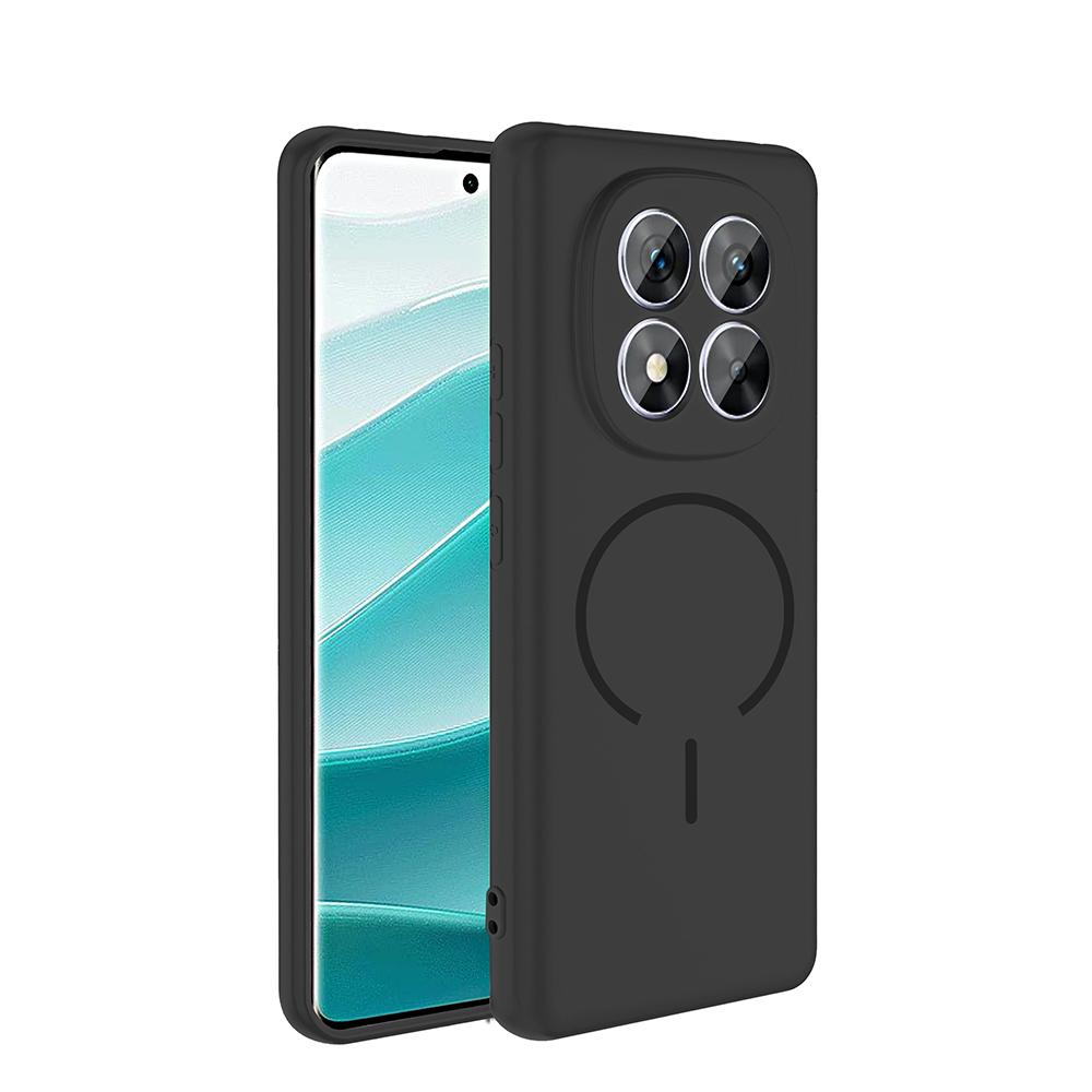 [RNZ-TA128860] Xiaomi Redmi Note 14 Pro 5G Uyumlu Kılıf M-safe Şarj Özellikli Zore Meta Kapak (Siyah)