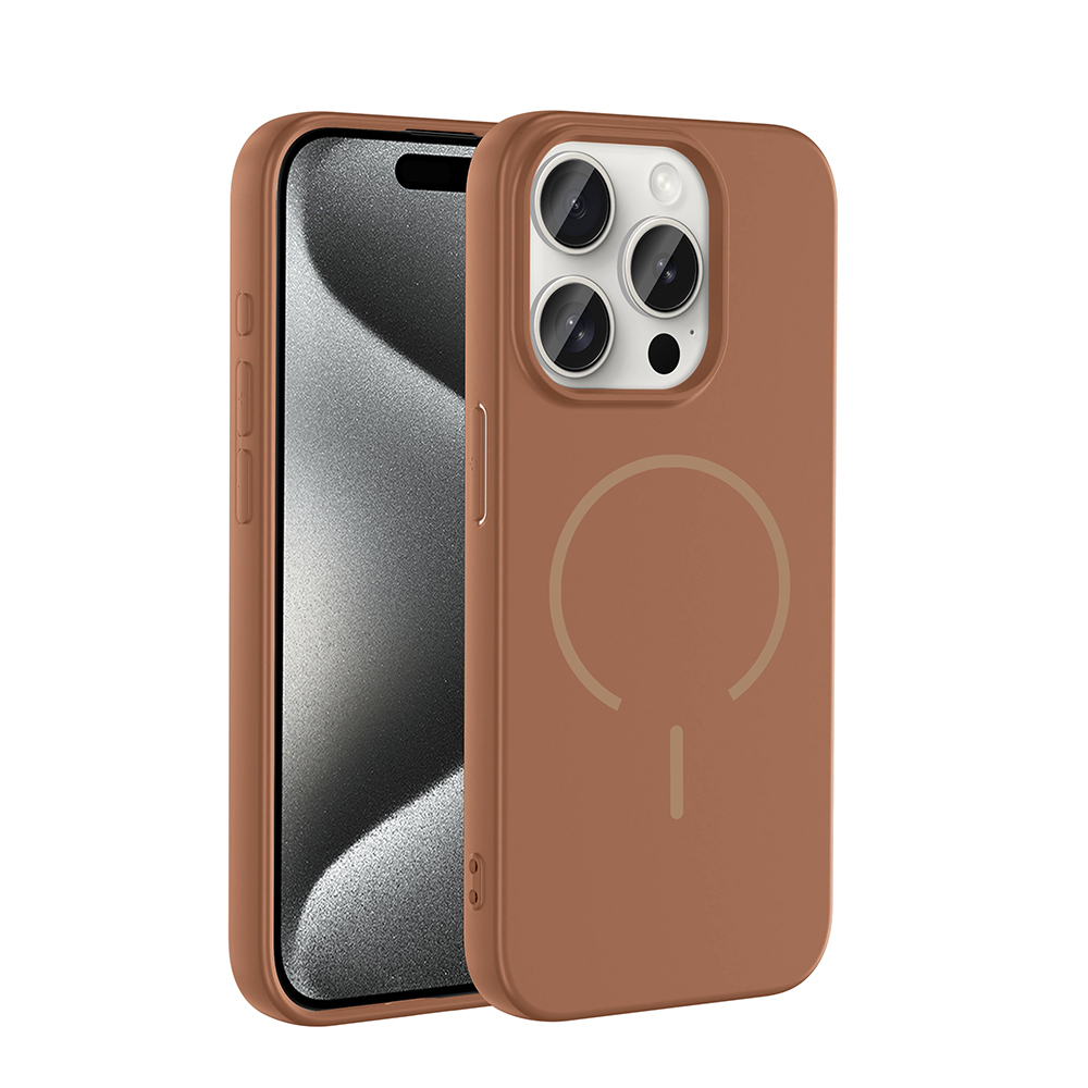 Apple iPhone 15 Pro Max Uyumlu Kılıf M-safe Şarj Özellikli Zore Meta Kapak