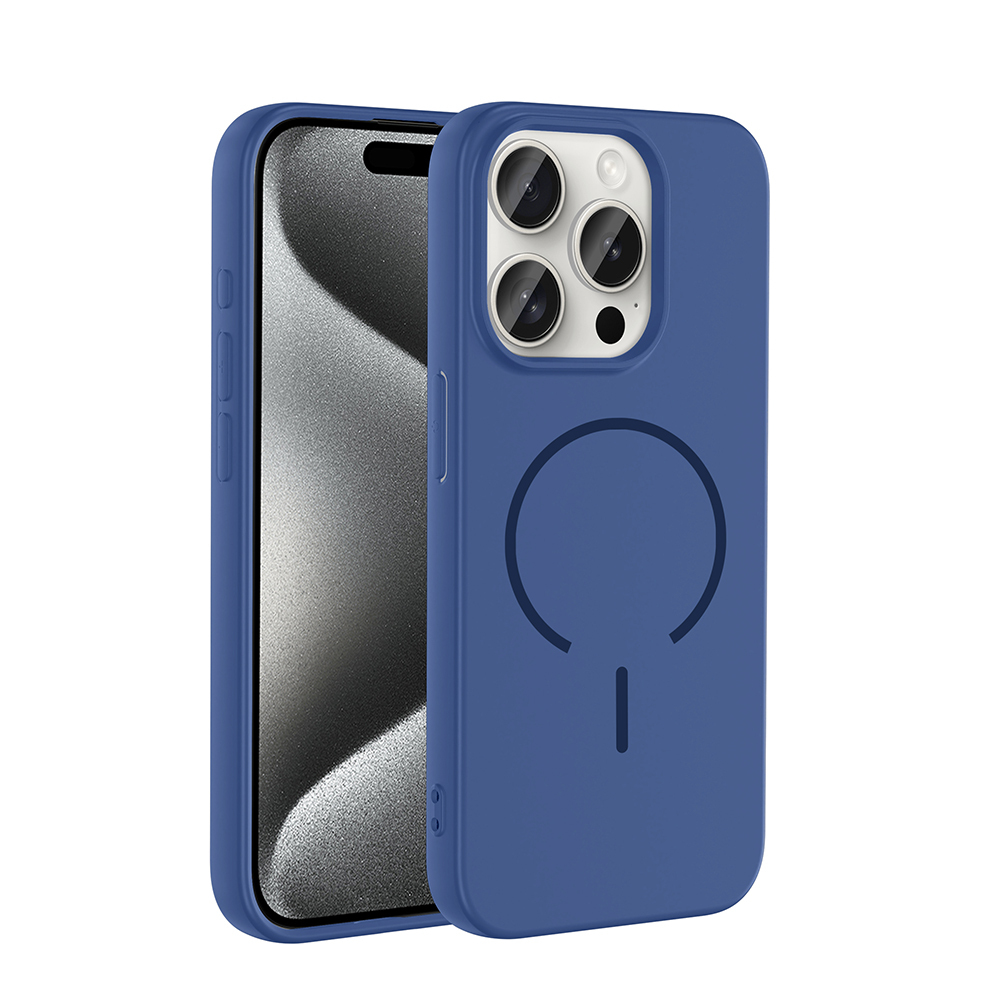 Apple iPhone 15 Pro Max Uyumlu Kılıf M-safe Şarj Özellikli Zore Meta Kapak