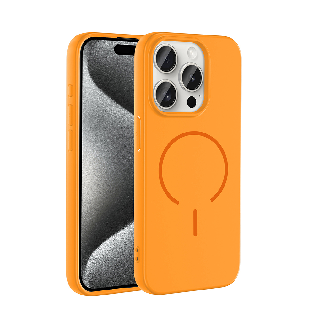 Apple iPhone 15 Pro Max Uyumlu Kılıf M-safe Şarj Özellikli Zore Meta Kapak