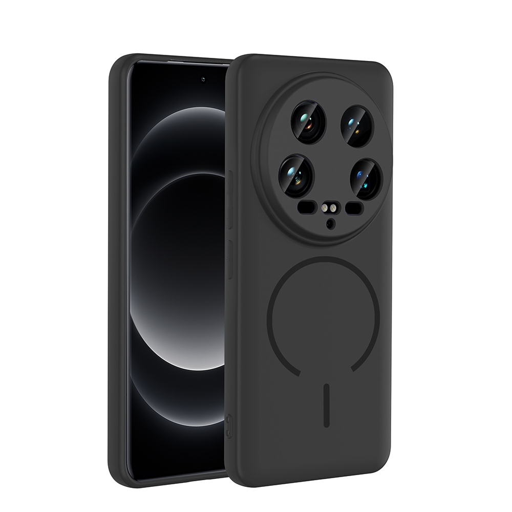 [RNZ-TA128883] Xiaomi 14 Ultra Uyumlu Kılıf M-safe Şarj Özellikli Zore Meta Kapak (Siyah)