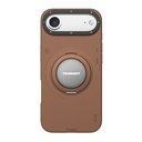 Apple iPhone 17 Air Uyumlu Kılıf M-safe Şarj Özellikli 360 Derece Standlı Basit Mat Deri Desenli Youngkit Tech Leather Serisi Kapak