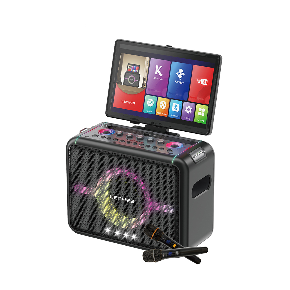 [RNZ-TA129137] Lenyes S892 RGB Işıklı Mikrofonlu Dokunmatik Ekranlı Taşınabilir TWS Bluetooth Speaker Hoparlör v5.3 300W