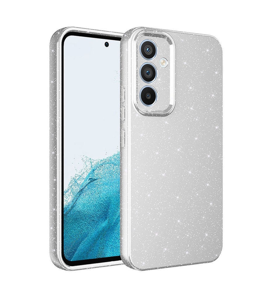 Samsung Galaxy A05S Uyumlu Kılıf Kamera Korumalı Simli Lüks Zore Koton Kapak