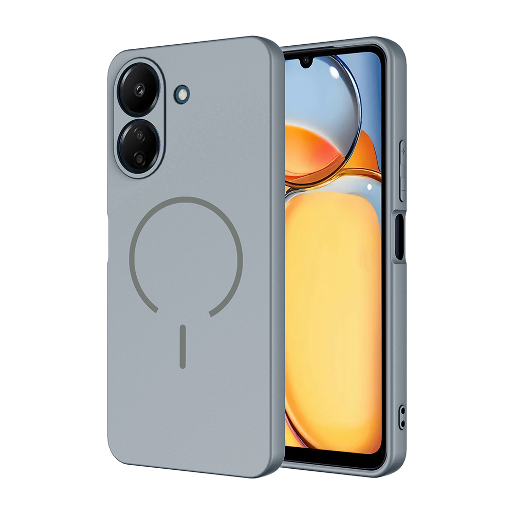 Xiaomi Redmi 13C Uyumlu Kılıf M-safe Şarj Özellikli Zore Meta Kapak