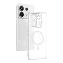 Xiaomi Redmi Note 13 Pro 4G Uyumlu Kamera Korumalı M-Safe Şarj Özellikli Şeffaf Zore London Sert PC Kapak