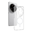 Xiaomi Mi 14 Ultra Uyumlu Kamera Korumalı M-Safe Şarj Özellikli Şeffaf Zore London Sert PC Kapak