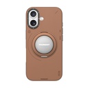 Apple iPhone 17 Uyumlu Kılıf M-safe Şarj Özellikli 360 Derece Standlı Basit Mat Deri Desenli Youngkit Tech Leather Serisi Kapak