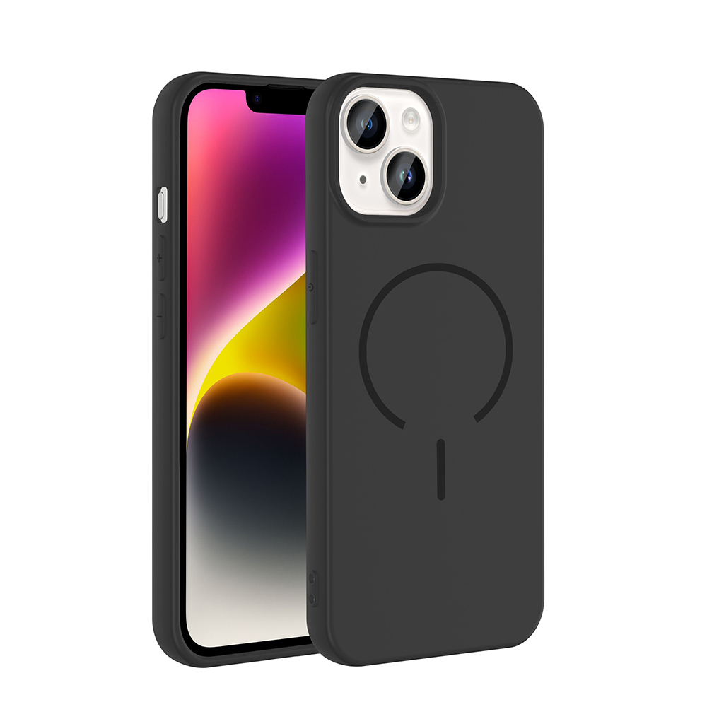 Apple iPhone 14 Uyumlu Kılıf M-safe Şarj Özellikli Zore Meta Kapak