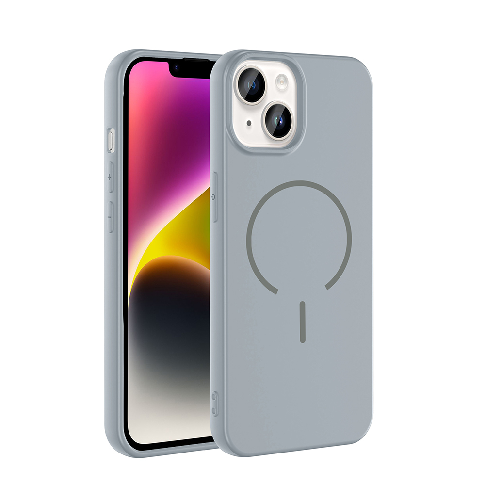 Apple iPhone 14 Uyumlu Kılıf M-safe Şarj Özellikli Zore Meta Kapak