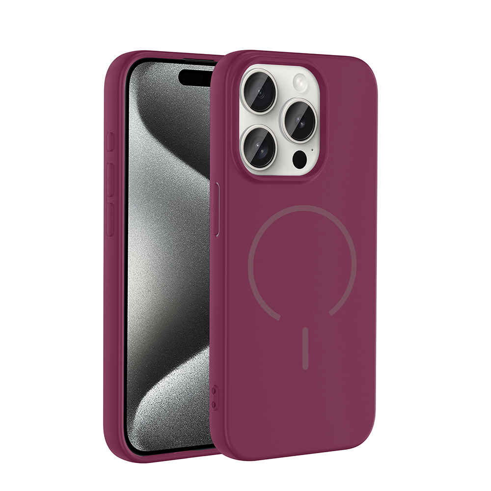 Apple iPhone 15 Pro Uyumlu Kılıf M-safe Şarj Özellikli Zore Meta Kapak