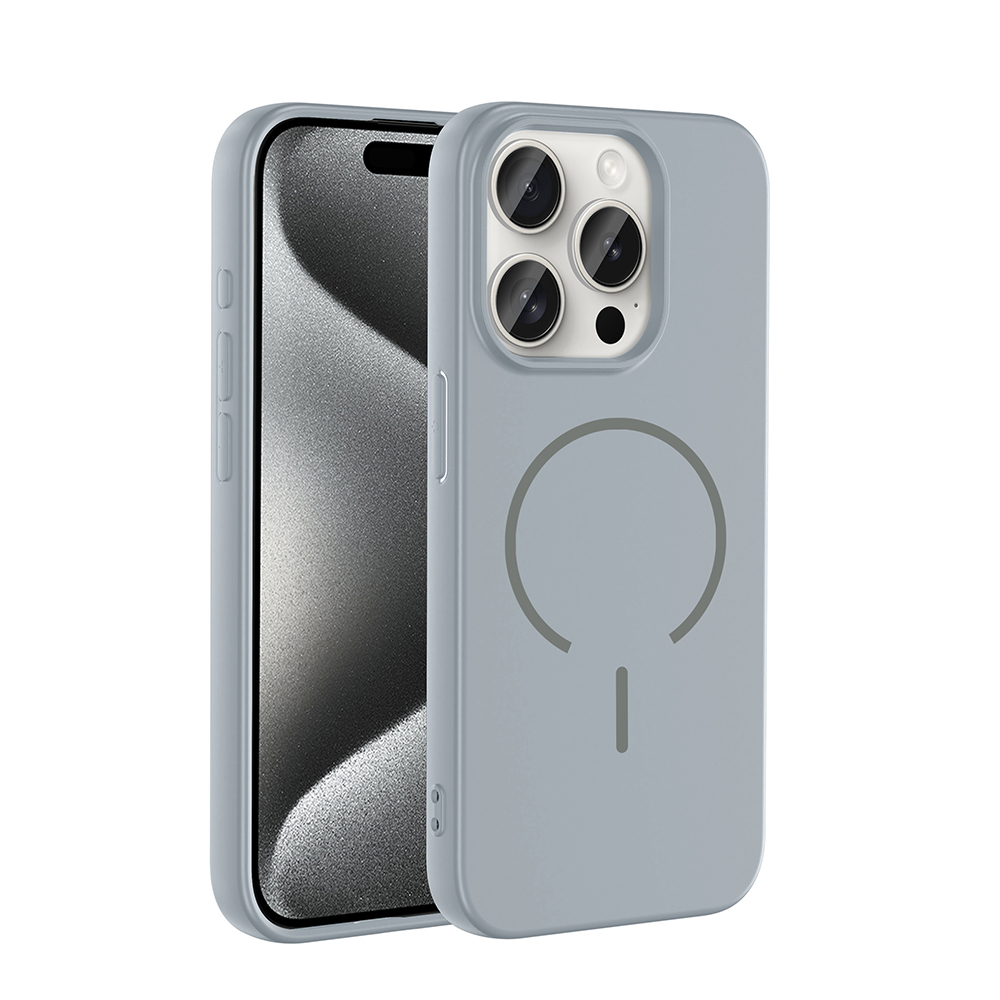 Apple iPhone 15 Pro Uyumlu Kılıf M-safe Şarj Özellikli Zore Meta Kapak