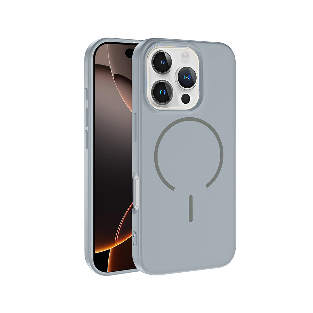 Apple iPhone 16 Pro Uyumlu Kılıf M-safe Şarj Özellikli Zore Meta Kapak