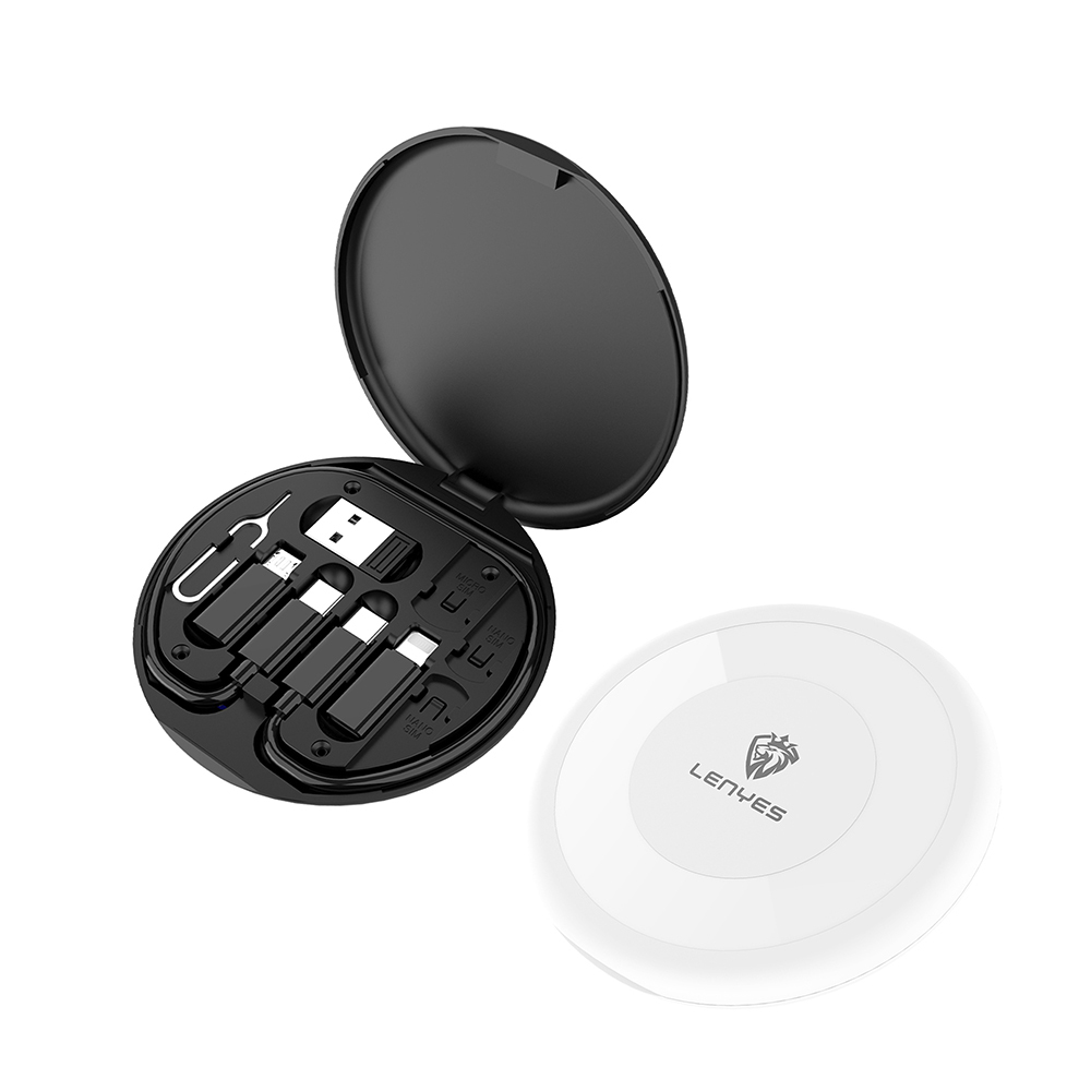 [RNZ-TA129184] Lenyes LB601 6in1 Type-C to Type-C Kablolu 60W Çevirici Adaptör Seti Standlı Saklama Kutusu (Siyah)