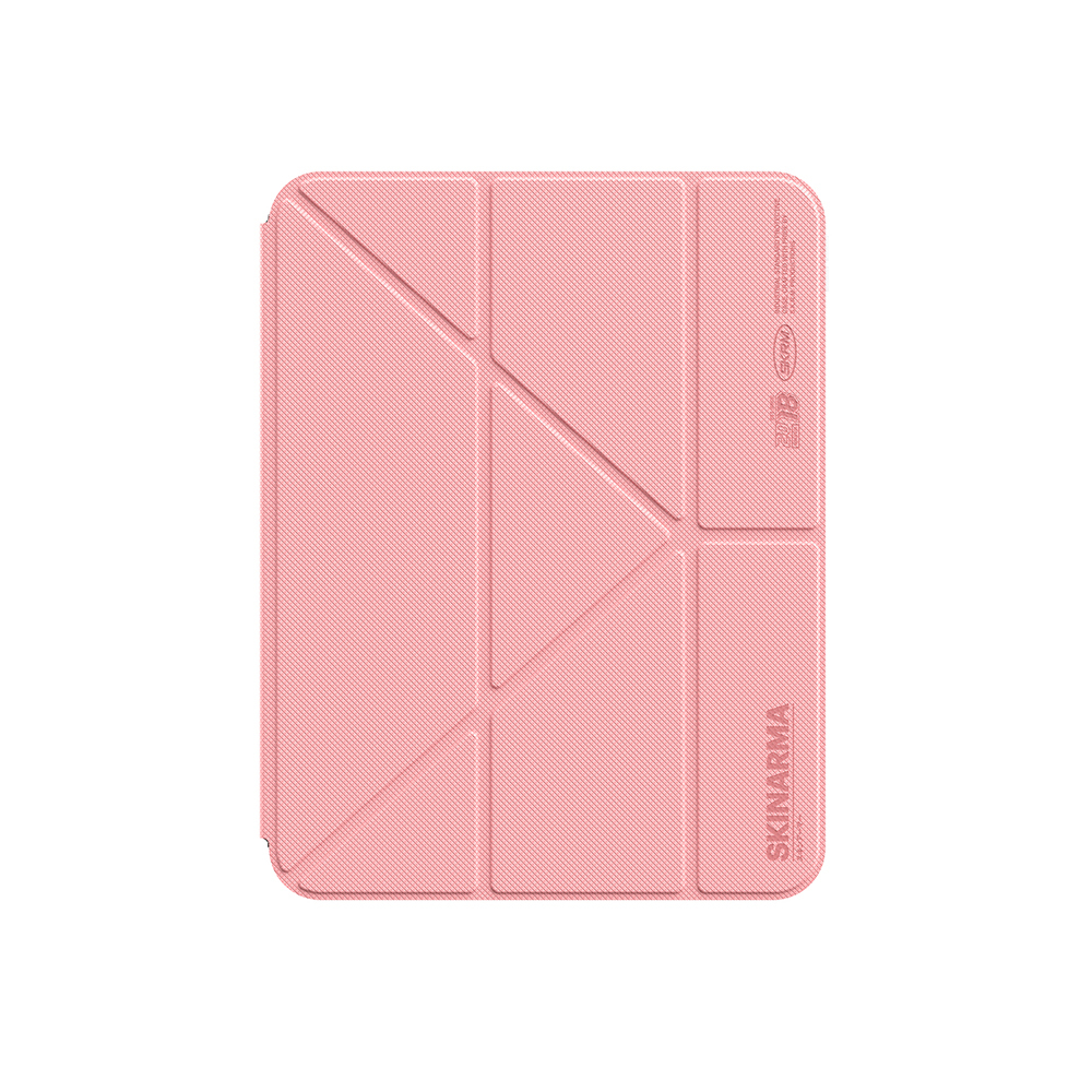 Apple iPad 11.Nesil 2025 Uyumlu Kılıf Skinarma Kalemlikli Arkası Şeffaf Standlı Magnetik Zeta Kılıf