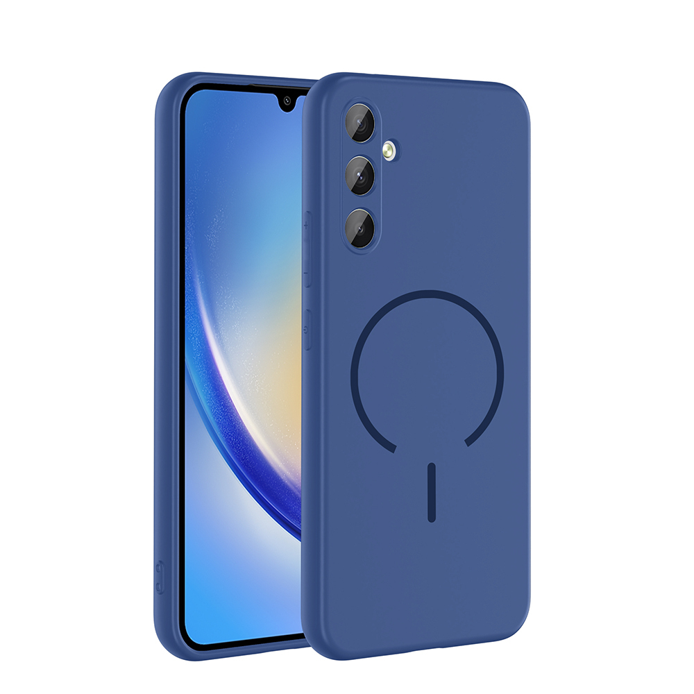 Samsung Galaxy A34 Uyumlu Kılıf M-safe Şarj Özellikli Zore Meta Kapak