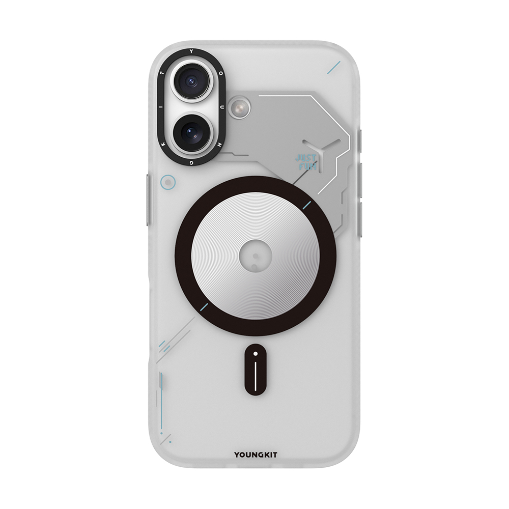 Apple iPhone 17 Uyumlu Kılıf M-safe Şarj Özellikli Disk Desenli Youngkit Disc Battle Kapak