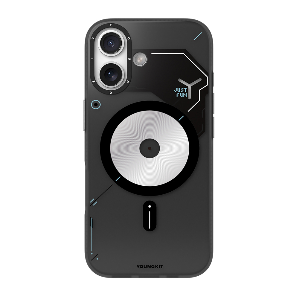 Apple iPhone 17 Uyumlu Kılıf M-safe Şarj Özellikli Disk Desenli Youngkit Disc Battle Kapak