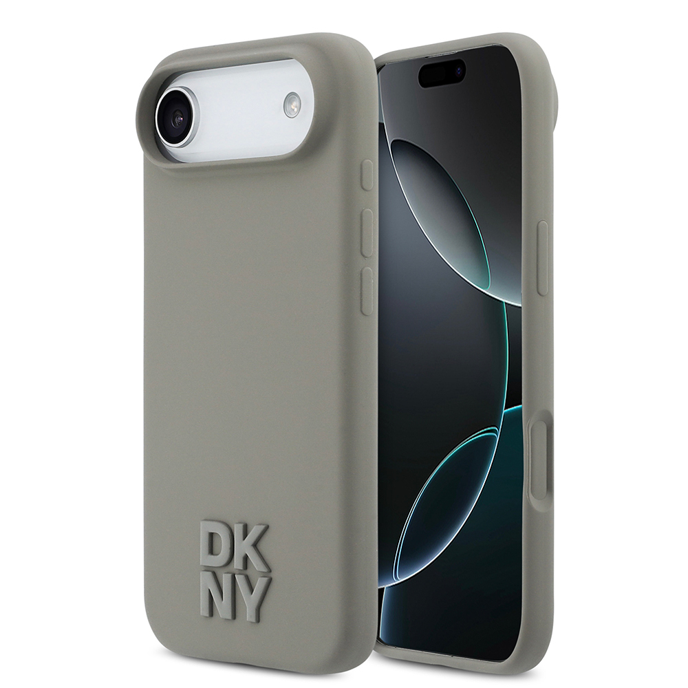 Apple iPhone 17 Air Uyumlu Kılıf DKNY Orjinal Lisanslı M-safe Şarj Özellikli Metal Logolu Silikon Kapak