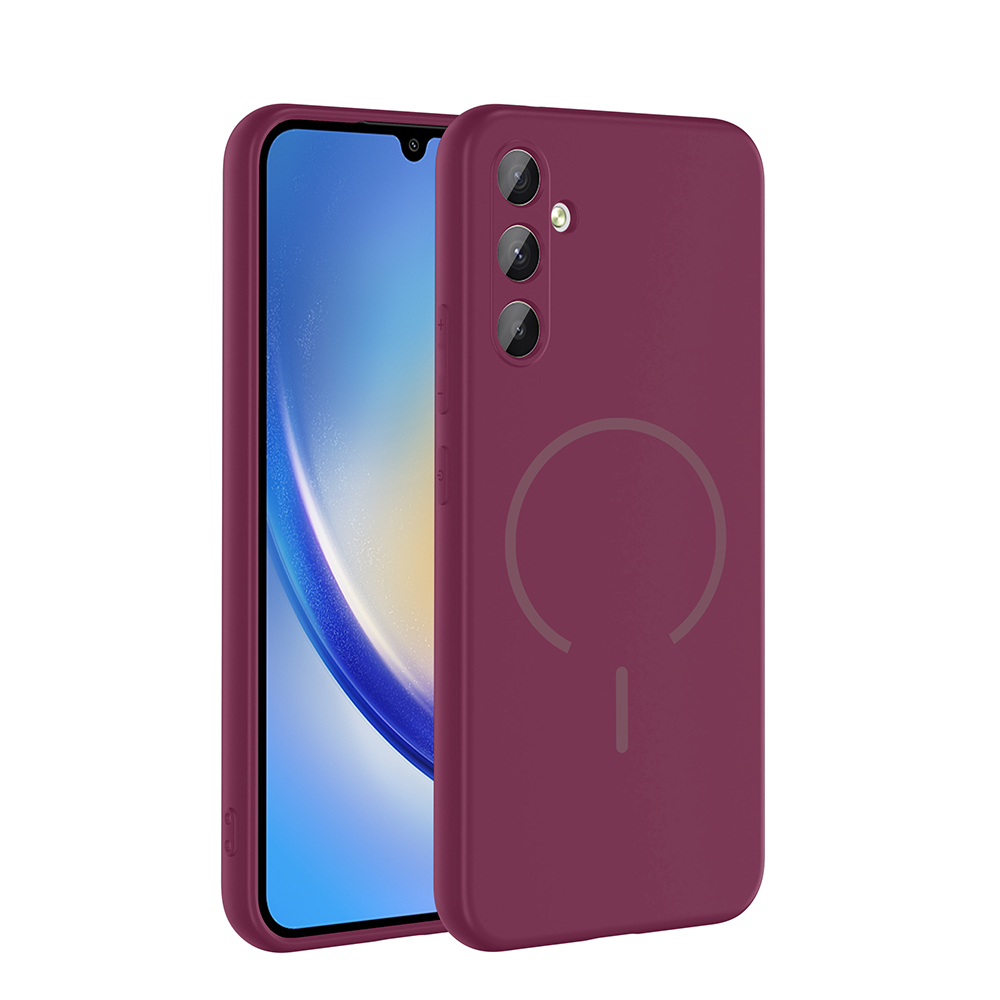 Samsung Galaxy A14 Uyumlu Kılıf M-safe Şarj Özellikli Zore Meta Kapak
