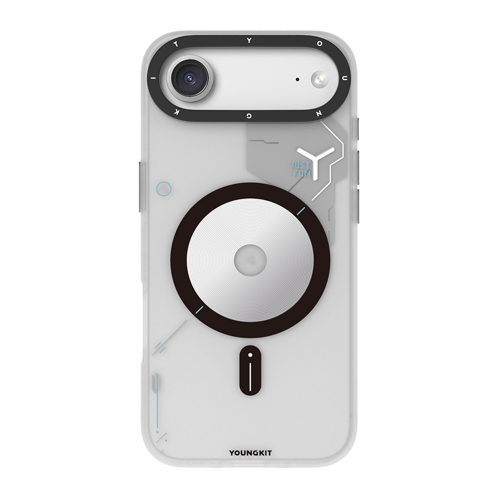 Apple iPhone 17 Air Uyumlu Kılıf M-safe Şarj Özellikli Disk Desenli Youngkit Disc Battle Kapak