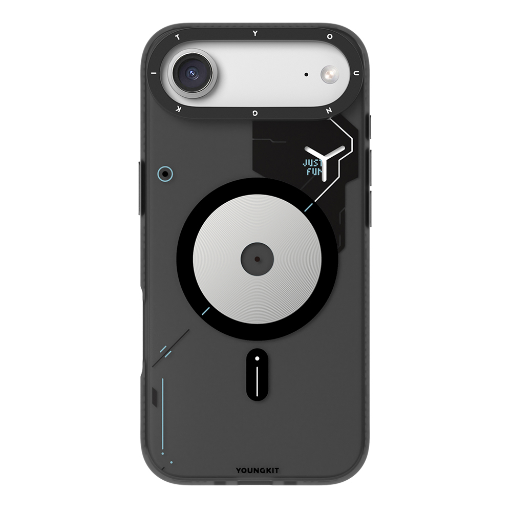 Apple iPhone 17 Air Uyumlu Kılıf M-safe Şarj Özellikli Disk Desenli Youngkit Disc Battle Kapak