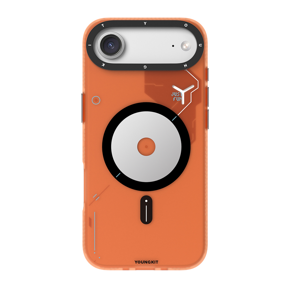 Apple iPhone 17 Air Uyumlu Kılıf M-safe Şarj Özellikli Disk Desenli Youngkit Disc Battle Kapak