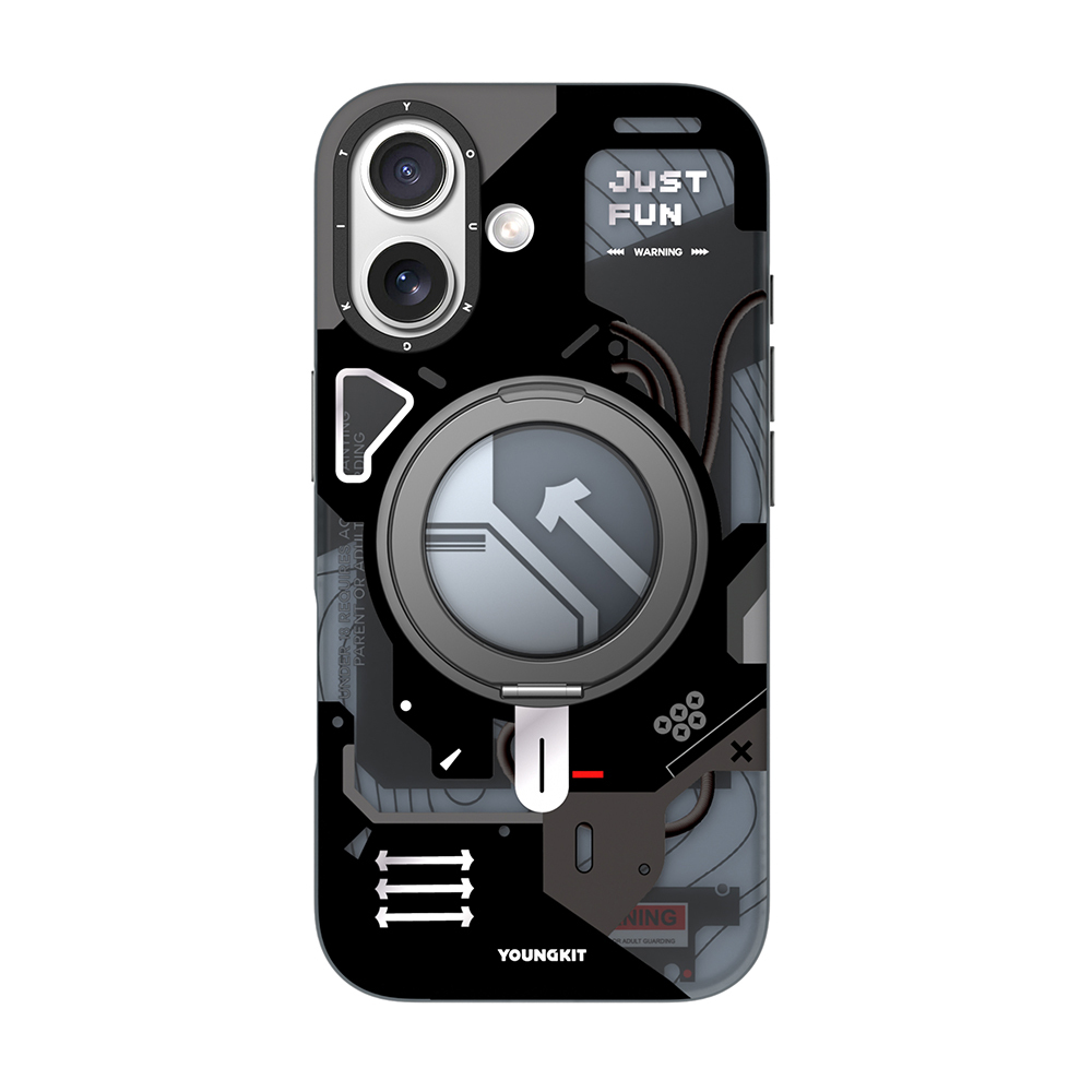 [RNZ-TA127811] Apple iPhone 17 Uyumlu Kılıf M-safe Şarj Özellikli Youngkit Starship Serisi Kapak (Siyah)