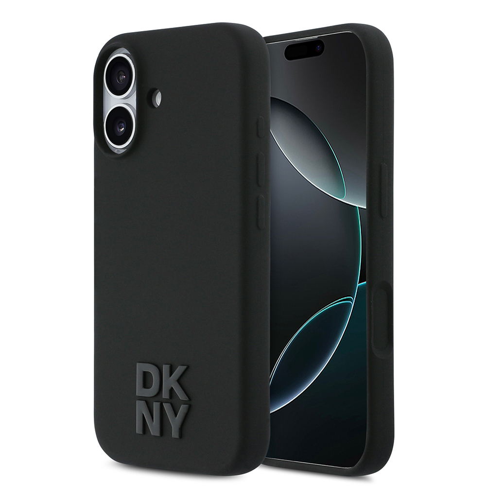 [RNZ-TA127974] Apple iPhone 17 Uyumlu Kılıf DKNY Orjinal Lisanslı M-safe Şarj Özellikli Metal Logolu Silikon Kapak