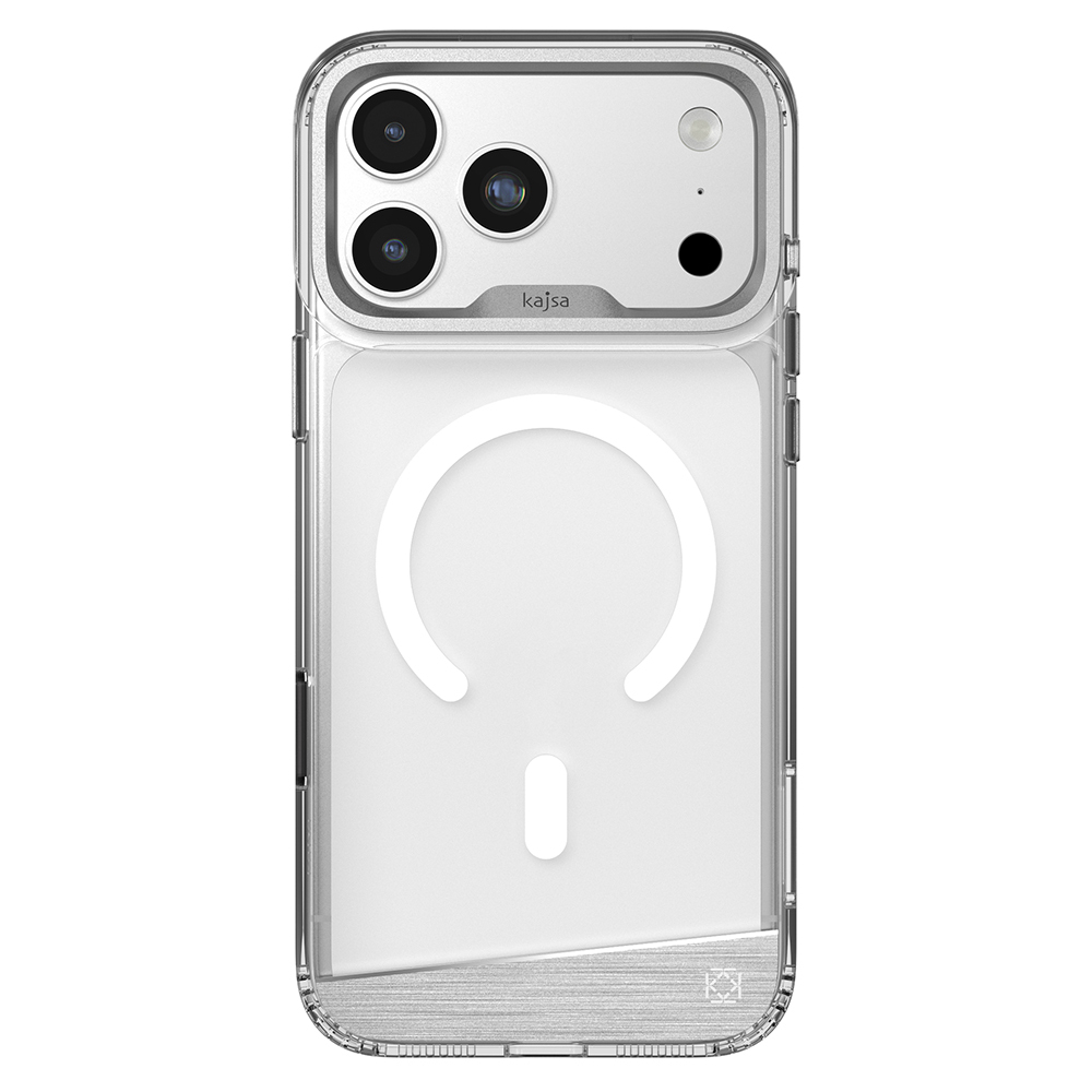 Apple iPhone 17 Pro Max Uyumlu Kılıf M-safe Şarj Özellikli Airbag Tasarımlı O-Ring Şeffaf Kajsa Alüminyum Trans Shield Serisi Kapak