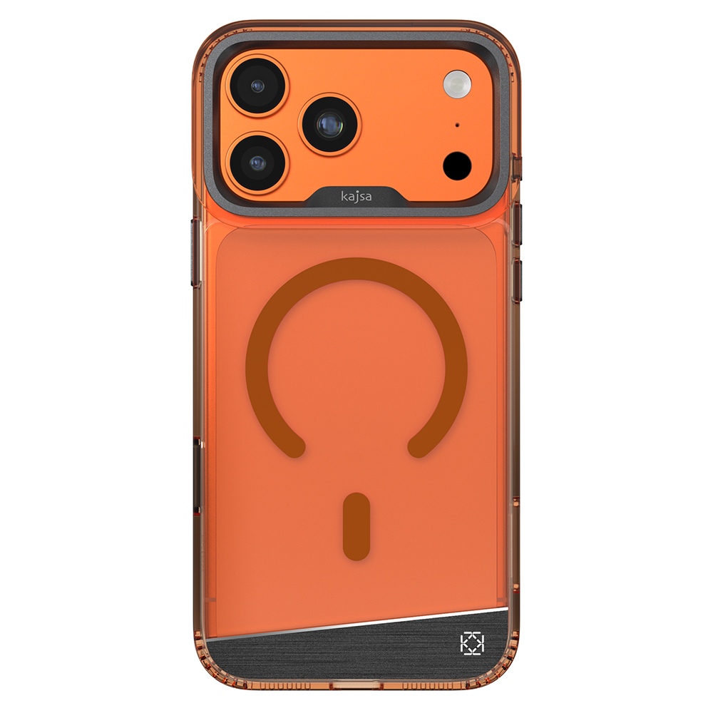 Apple iPhone 17 Pro Max Uyumlu Kılıf M-safe Şarj Özellikli Airbag Tasarımlı O-Ring Şeffaf Kajsa Alüminyum Trans Shield Serisi Kapak