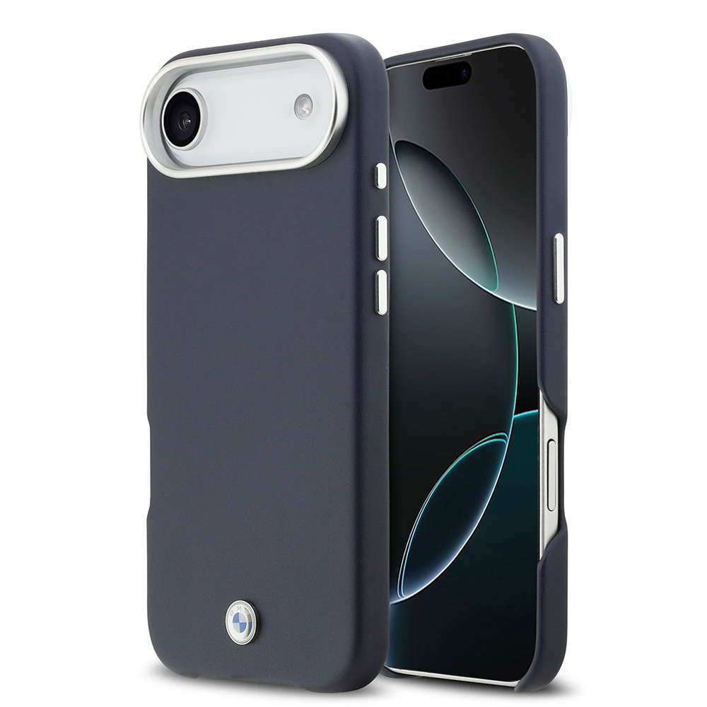 Apple iPhone 17 Air Uyumlu Kılıf BMW Orjinal Lisanslı M-safe Şarj Özellikli Metal Logolu Tam Kaplama Deri Kapak