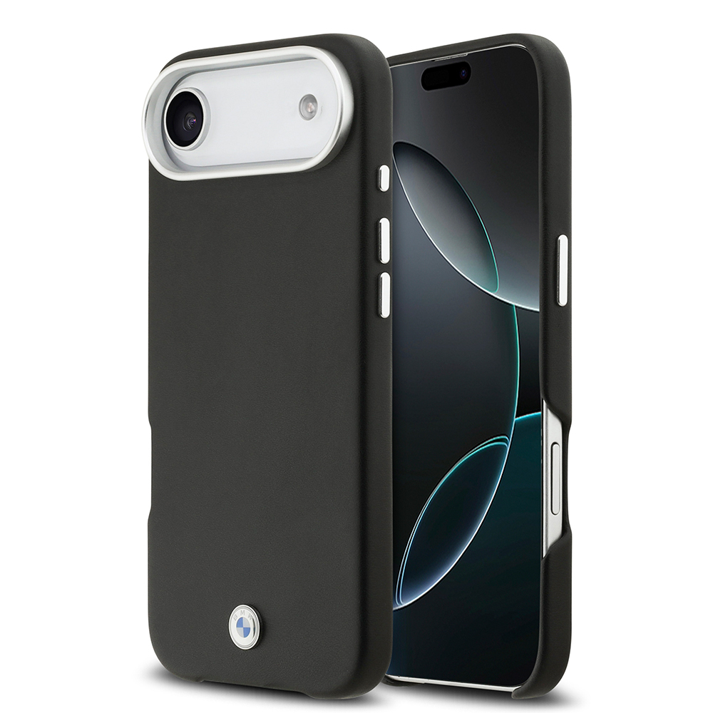 Apple iPhone 17 Air Uyumlu Kılıf BMW Orjinal Lisanslı M-safe Şarj Özellikli Metal Logolu Tam Kaplama Deri Kapak