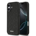 Apple iPhone 17 Uyumlu Kılıf DKNY Orjinal Lisanslı M-safe Şarj Özellikli 3D Yazılı Grid Pattern Kapak