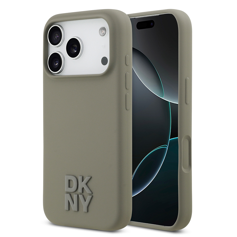 Apple iPhone 17 Pro Uyumlu Kılıf DKNY Orjinal Lisanslı M-safe Şarj Özellikli Metal Logolu Silikon Kapak