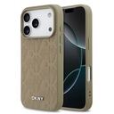 Apple iPhone 17 Pro Uyumlu Kılıf DKNY Orjinal Lisanslı M-safe Şarj Özellikli 3D Yazılı Grid Pattern Kapak