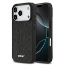 Apple iPhone 17 Pro Uyumlu Kılıf DKNY Orjinal Lisanslı M-safe Şarj Özellikli 3D Yazılı Grid Pattern Kapak