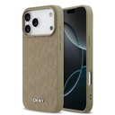 Apple iPhone 17 Pro Max Uyumlu Kılıf DKNY Orjinal Lisanslı M-safe Şarj Özellikli 3D Yazılı Grid Pattern Kapak