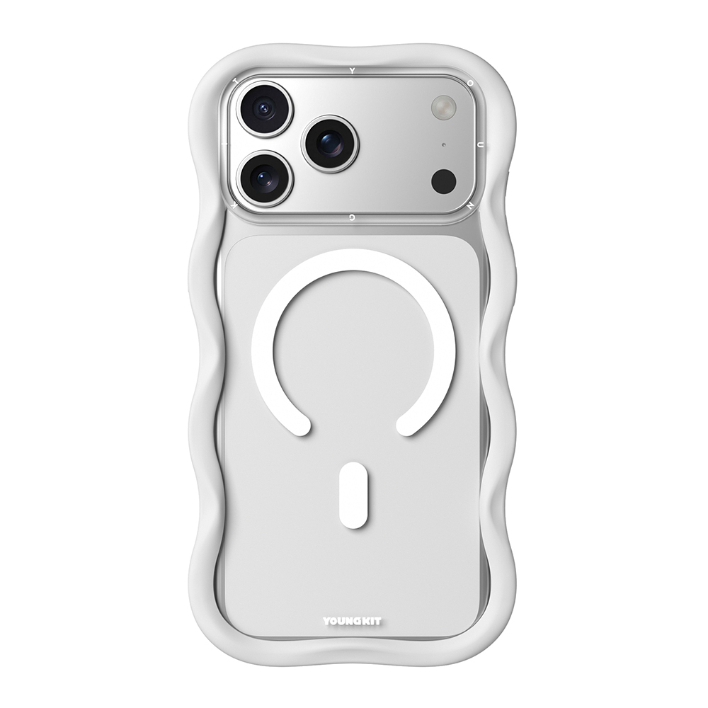 Apple iPhone 17 Pro Max Uyumlu Kılıf M-safe Şarj Özellikli Youngkit Wave Clear Serisi Kapak